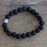 Mala armband Rudraksha Buddha Bangle Mala - Svart