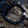 Mala armband Rudraksha Buddha Bangle Mala - Svart