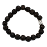 Mala armband Rudraksha Buddha Bangle Mala - Svart
