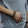 Mala armband Rudraksha Buddha Bangle Mala - Brun