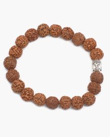 Mala armband Rudraksha Buddha Bangle Mala - Brun