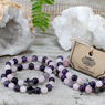 Vänskapsarmband x 2 Kristall - Love - Amethyst & Rose Quartz