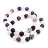 Vänskapsarmband x 2 Kristall - Love - Amethyst & Rose Quartz