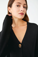 Yogatopp Athena Cardigan Black - Movesgood