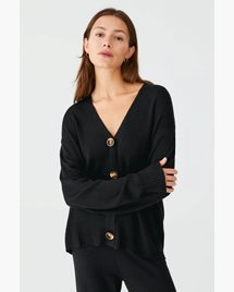 Yogatopp Athena Cardigan Black - Movesgood