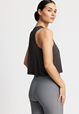 Yogatopp Almue Loose Top, Almost Black - Rethinkit
