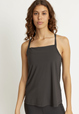 Yogatopp Ann Crossed Back Top, Almost Black - Rethinkit