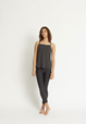 Yogatopp Ann Crossed Back Top, Almost Black - Rethinkit