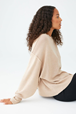 Yogatopp Clara Boxy Sweater Sand - Movesgood