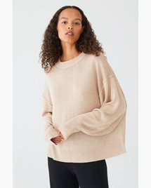 Yogatopp Clara Boxy Sweater Sand - Movesgood