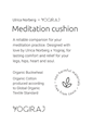 Meditation cushion Infinity, Misty Greige - Ulrica Norberg x Yogiraj