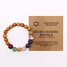 Armband Cedarwood & Seven Chakra Bangle