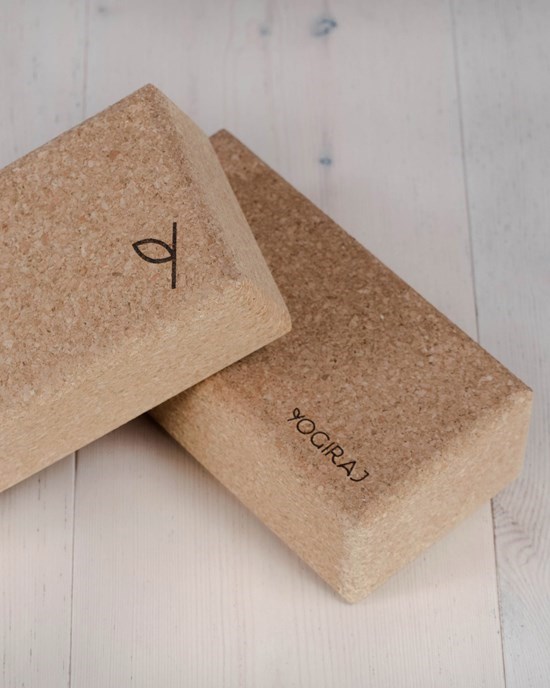 Yogablock kit 2 st block cork, large - Yogiraj
