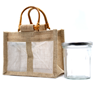 Väska Small Pure Jute and Cotton Window Bag