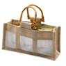 Väska Large Pure Jute and Cotton Window Bag