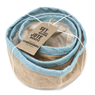 Korgar Natural Jute Baskets - Teal