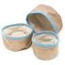 Korgar Natural Jute Baskets - Teal