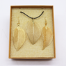 Halsband och örhängen Necklace & Earring Set, Bravery Leaf - Gold