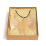 Halsband och örhängen Necklace & Earring Set, Bravery Leaf - Gold