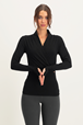 Yogatopp Ishtar Longsleeve, Onyx Black - Urban Goddess