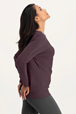 Yogatopp Budhi Yoga Longsleeve, Berry - Urban Goddess