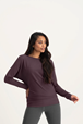 Yogatopp Budhi Yoga Longsleeve, Berry - Urban Goddess