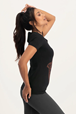Yogatopp Hamsa Core Tee, Onyx Black - Urban Goddess
