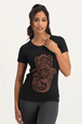 Yogatopp Hamsa Core Tee, Onyx Black - Urban Goddess