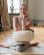 Meditation cushion Premium wool meditation cushion, Natural - Yogiraj