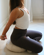 Meditation cushion, round, Beach Beige - Yogiraj