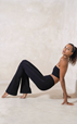 Yogabyxor Lola Bamboo Flares, Pitch Black - Studio K