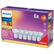 Philips 5W (50W) 345Lm 2200-2700K Dimbar 15000Tim 6-Pack *