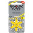Rayovac 10 Hörapparatsbatteri  6-Pack *