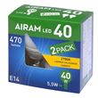 Airam 4,9W (40W) 470Lm 2700K E14 Klot Opal 2-Pack 8293361 4711780