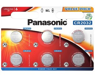 Panasonic Cr2032 3V Litium 6-Pack  *
