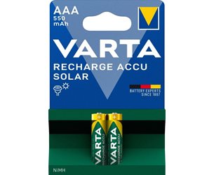 Varta 1,2V Aaa 550Mah Ni-Mh Laddbart Solar  2-Pack