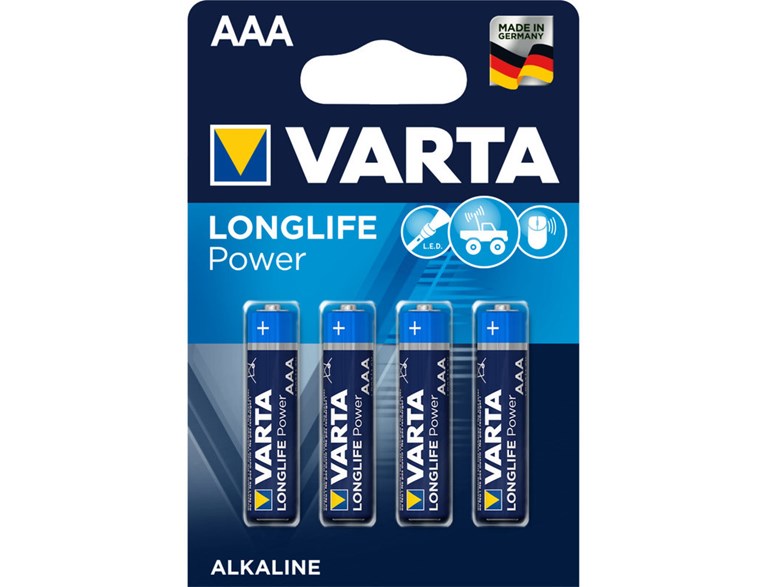 Varta 1,5V Aaa/Lr03 1250Mah 4-Pack Alkaline Longlife Power  *