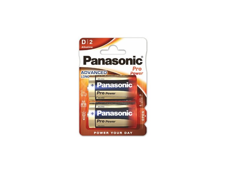 Panasonic 1,5V D,  Lr20  2-Pack Alkaline Propower  *