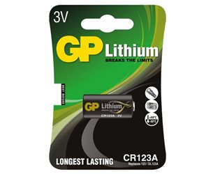 Gp 3V Cr123a Lithium