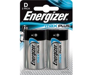 Energizer 1,5V D,  Lr20  2-Pack Alkaline Max Plus *