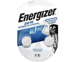 Energizer Cr2016 3V  Lithium  2-Pack Knappcellsbatteri *