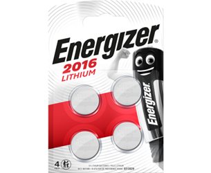 Energizer Cr2016 3V  Lithium  4-Pack Knappcellsbatteri *