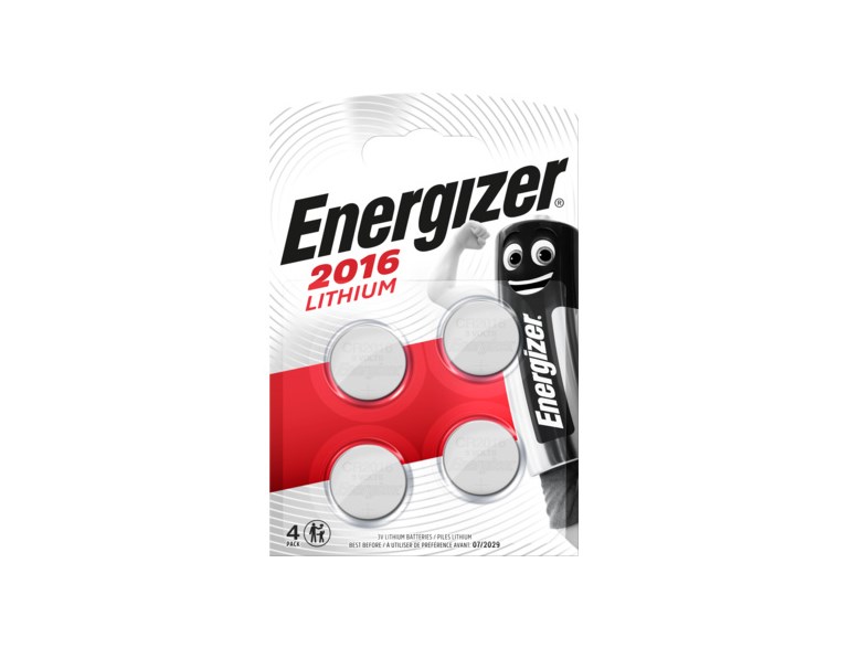 Energizer Cr2016 3V  Lithium  4-Pack Knappcellsbatteri *
