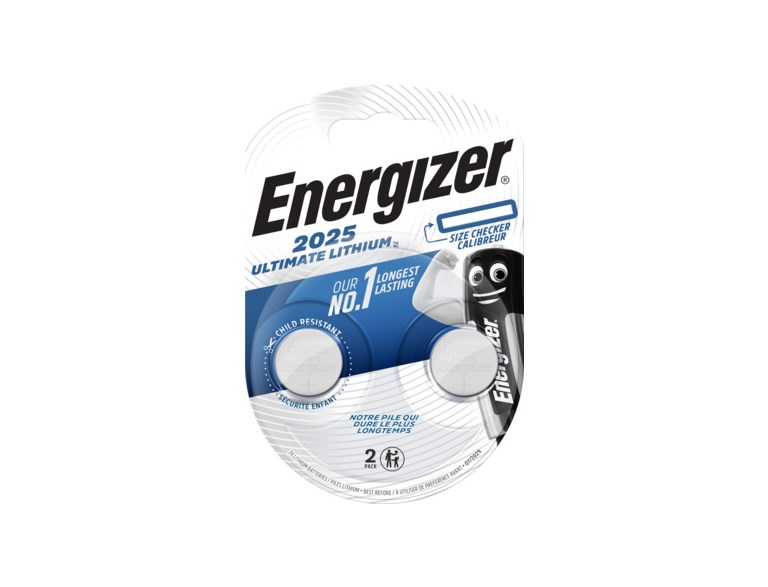 Energizer Cr2025 3V  Lithium  2-Pack Knappcellsbatteri *