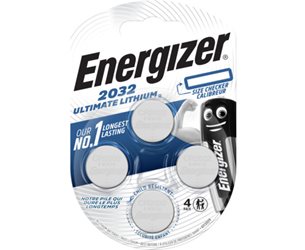 Energizer Cr2032 3V  Lithium  4-Pack Knappcellsbatteri *