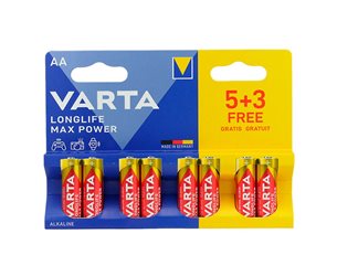 Varta 1,5V Aa/Lr6  8-Pack Alkaline Max Power  *