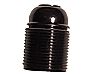 Lamphållare E27 Svart Gängad