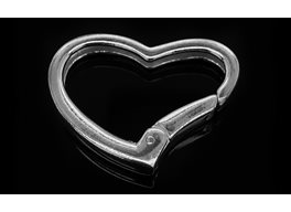 Lås hjärta 22,5x16x3mm 925