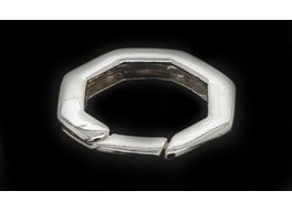 Lås octagon fyrkant 20x3mm 925