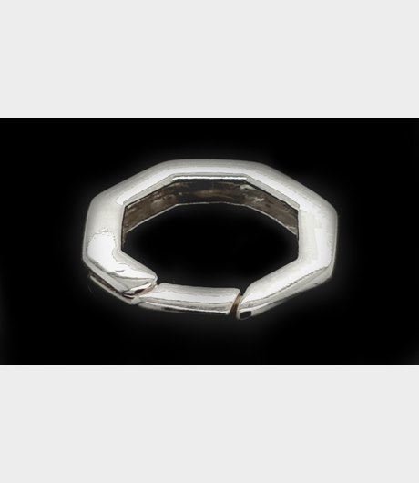 Lås octagon fyrkant 20x3mm 925